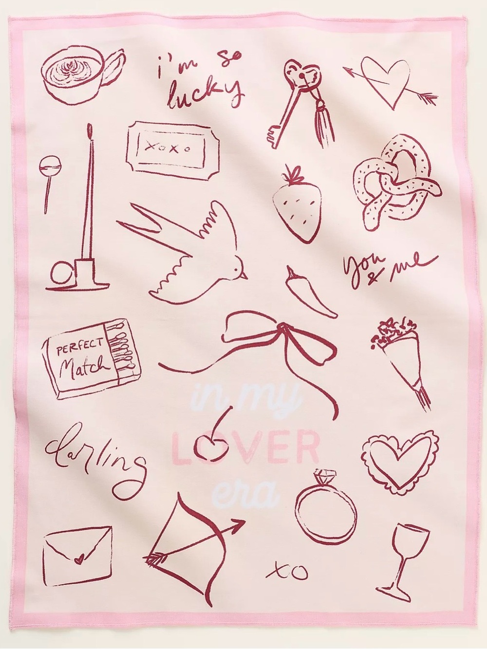 Anthropologie My Lover Era Dish Dish Tea Towel NWT 28x21. Sold Out - Picture 1 of 9